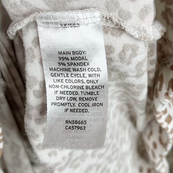 Nordstrom Leopard Print Pajama Pants Cream Tan Small S Womens Animal Intimates - Picture 10 of 10